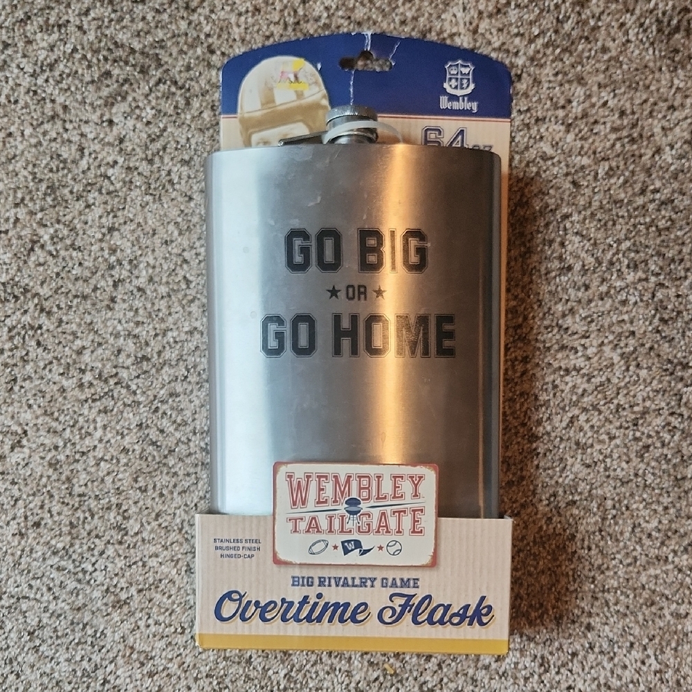 Wembley | 64oz Silver Overtime Flask